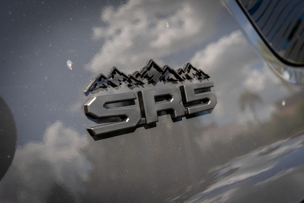 Black Acrylic Mountain Emblems for 2025 Toyota 4Runner 6th Generation Pillars 2024 Tacoma 4th Gen