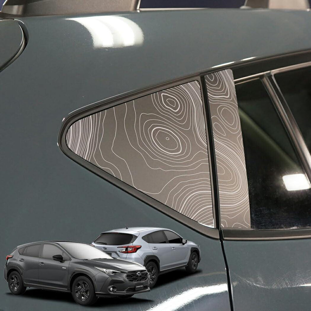 2024 Subaru Crosstrek GU Topographic Map Pillar Overlay Decals Graphics Vinyl 2025