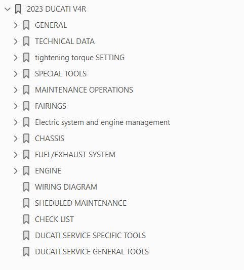 Ducati Panigale V4 R | 2023 Service Manual