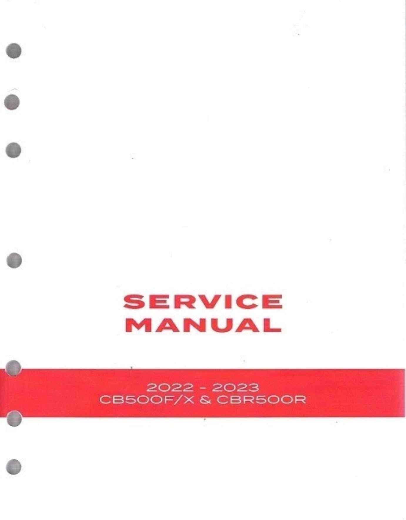 2022-2023 OEM Honda CB500FA/XA CBR500RA Factory Service Repair Manual