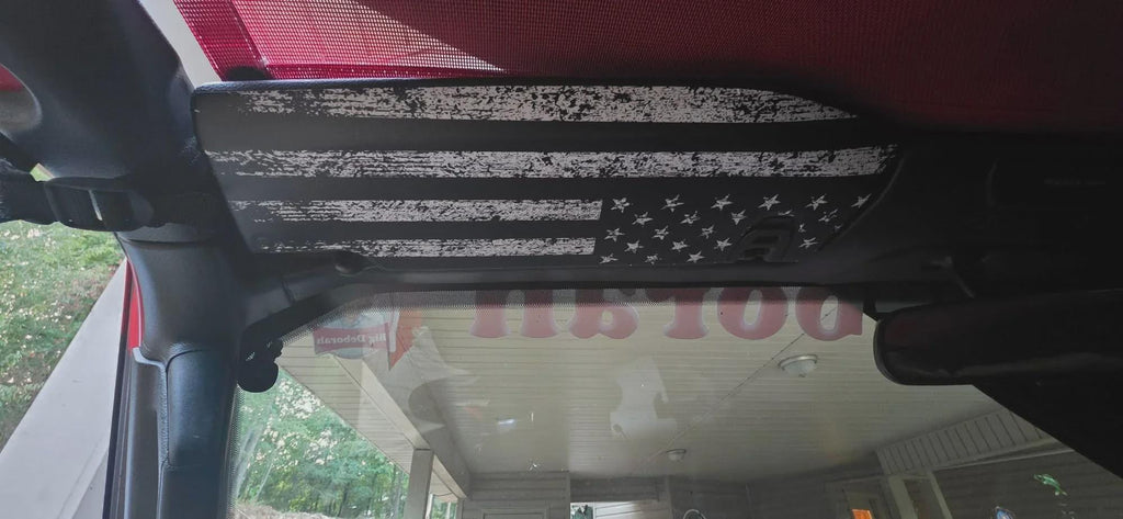 For Jeep Wrangler JL / Gladiator JT American Flag Sun Visor Overlay 2018 2019 2020 2021 2022 2023 2024 2025 2026