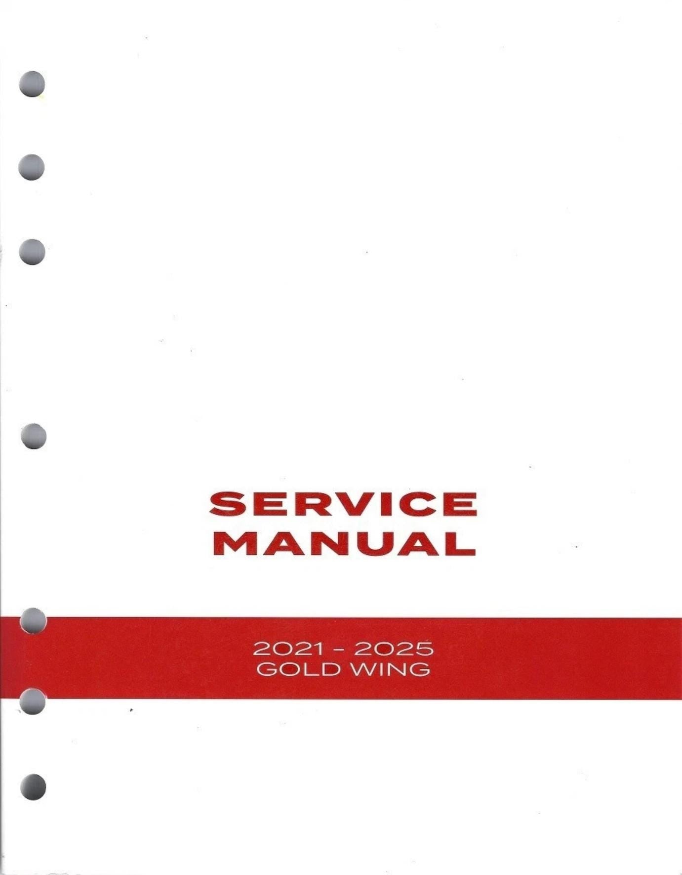 2021-2025 Honda Goldwing GL1800B/BD/D/DA Factory Service Shop Manual