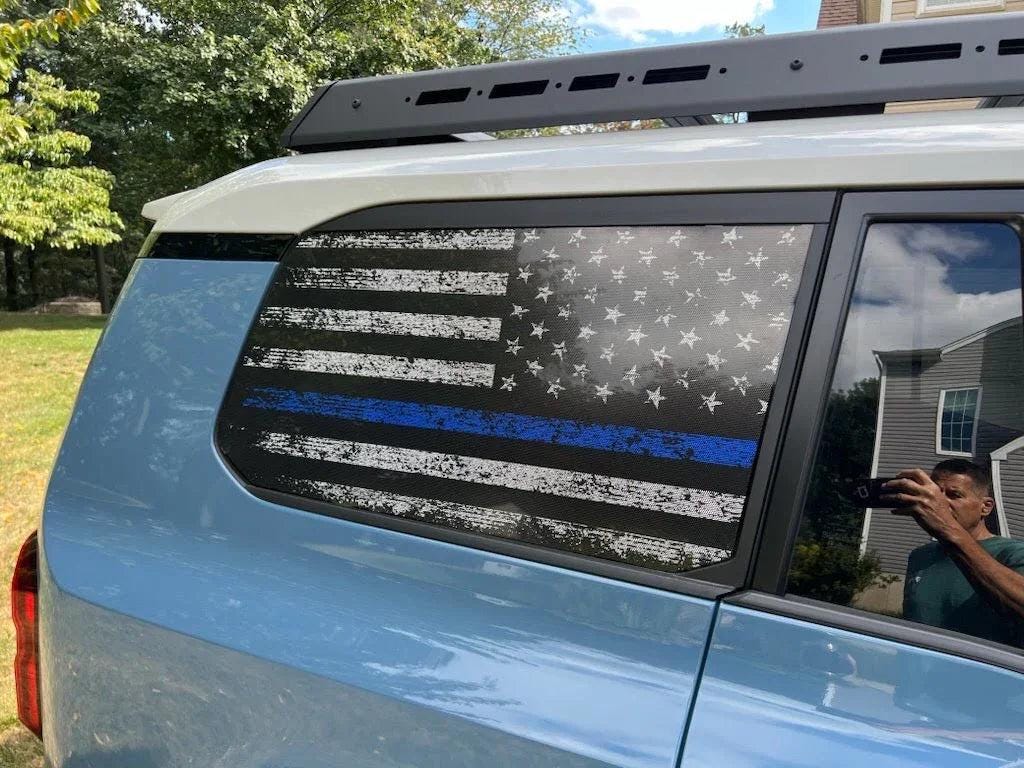 2025 Toyota 4Runner 6th Gen American Flag Window Overlay See Through V2