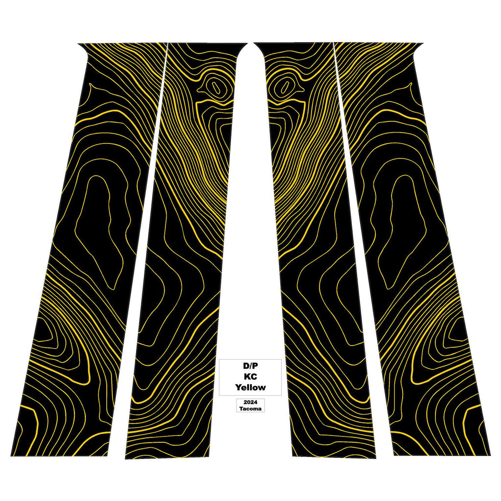 2025 Toyota 4Runner Topographic Map B Pillar Overlays Decals Stickers Graphics 6th Generation 2026