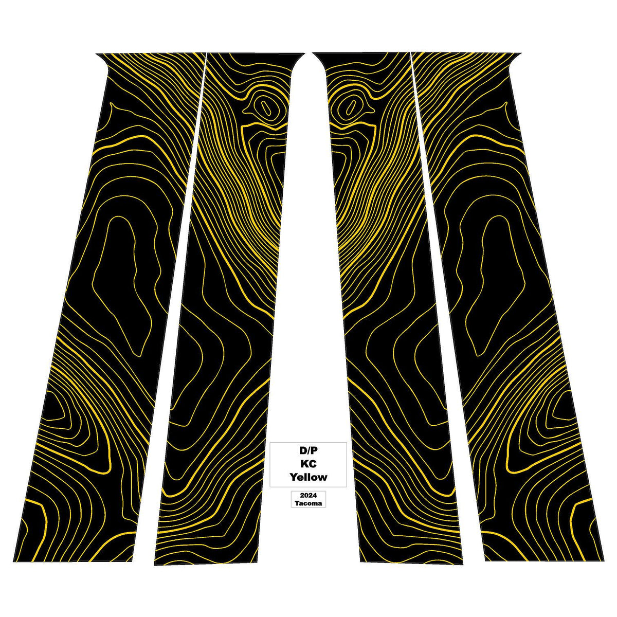 2025 Toyota 4Runner Topographic Map B Pillar Overlays Decals Stickers Graphics 6th Generation 2026