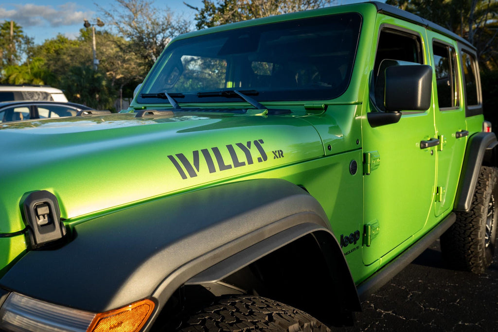XR Hood Decals Sticker Compatible with Jeep Wrangler Willys Xtreme Recon