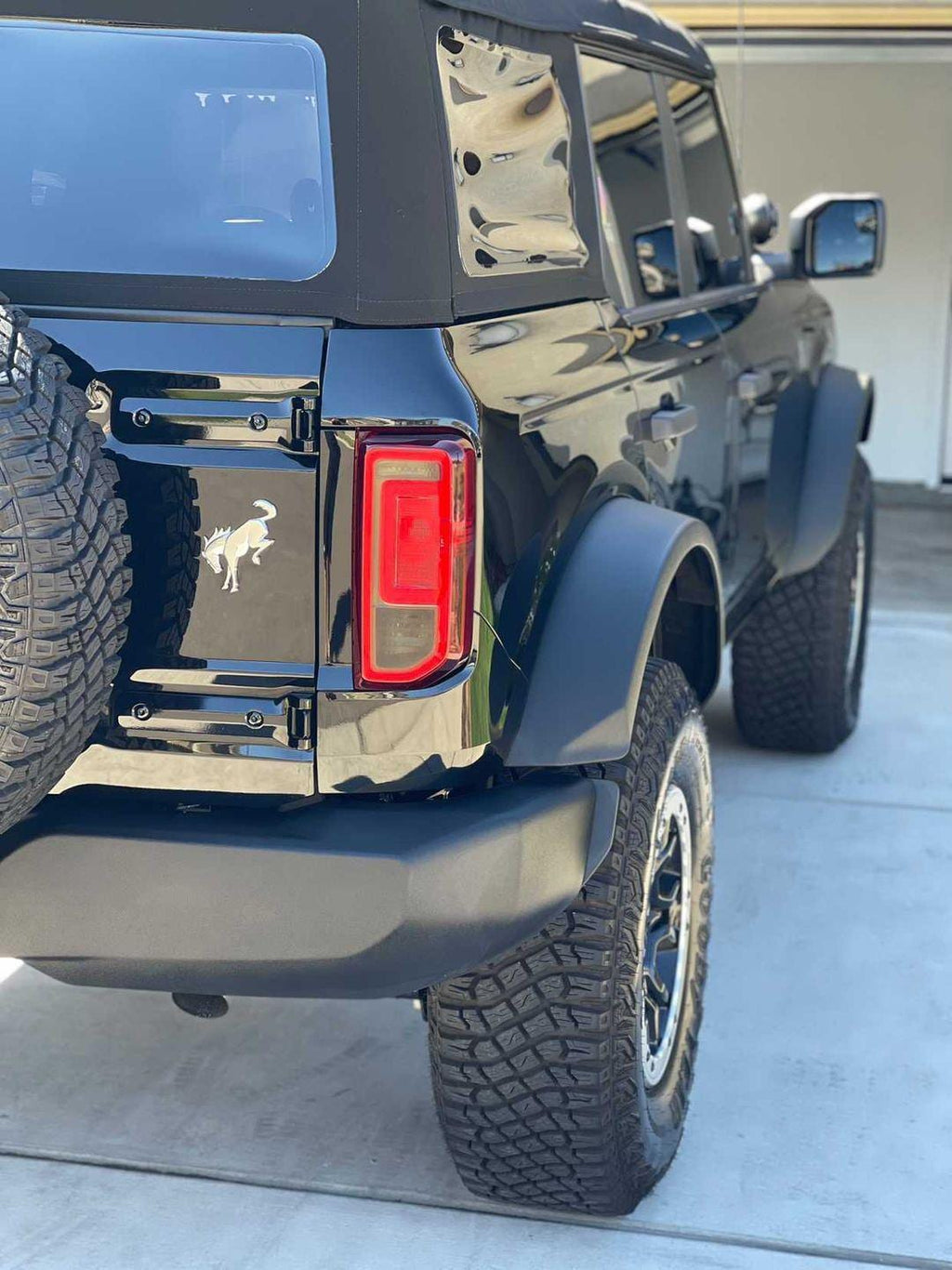 2021+ Bronco Smoked Tail Light Overlay For HALOGEN Tails 2022 2023 2024 2025 2026