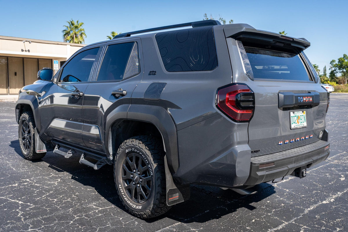2025 Toyota 4Runner Topographic Rear Glass Trim Overlays Decals Stickers Graphics 6th Generation 2026