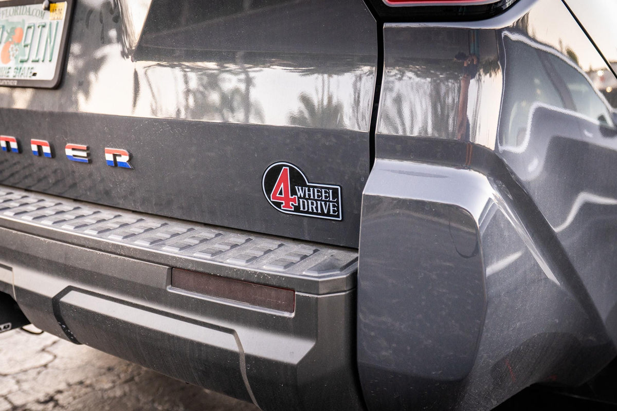 2025 Toyota 4Runner Retro 4 Wheel Drive Full Print Acrylic Emblem 2026