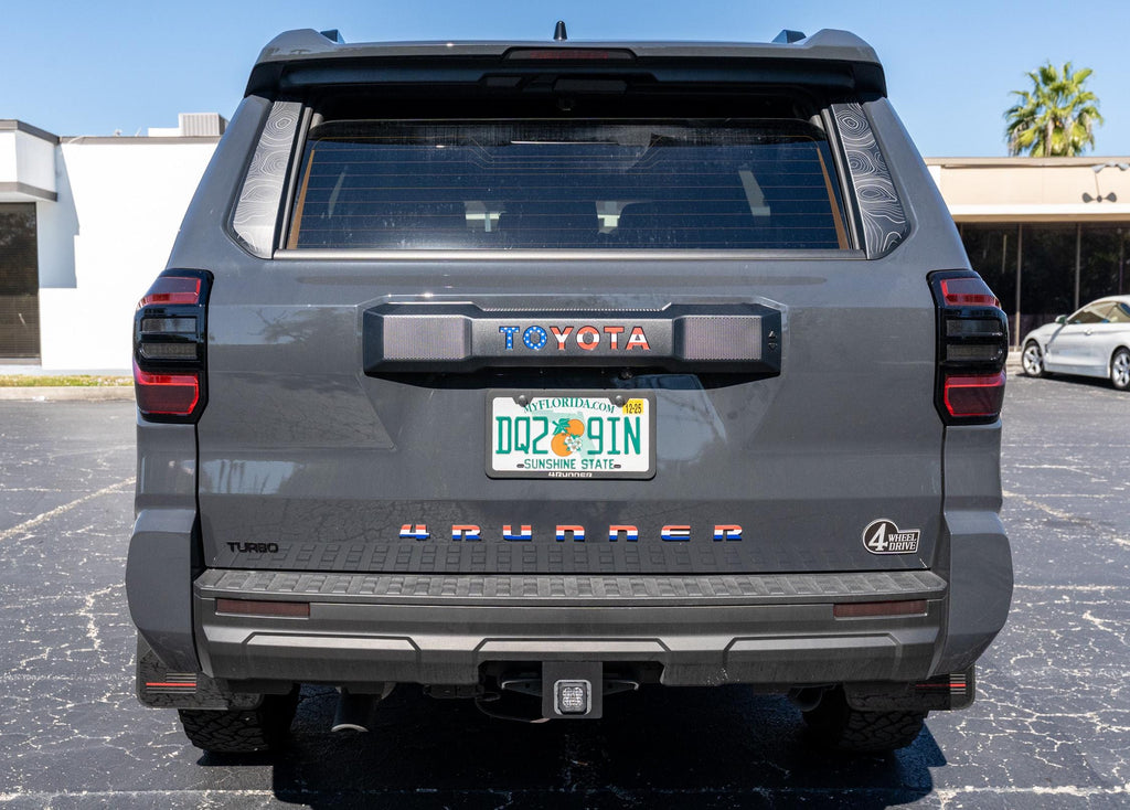 2025 Toyota 4Runner Topographic Rear Glass Trim Overlays Decals Stickers Graphics 6th Generation 2026