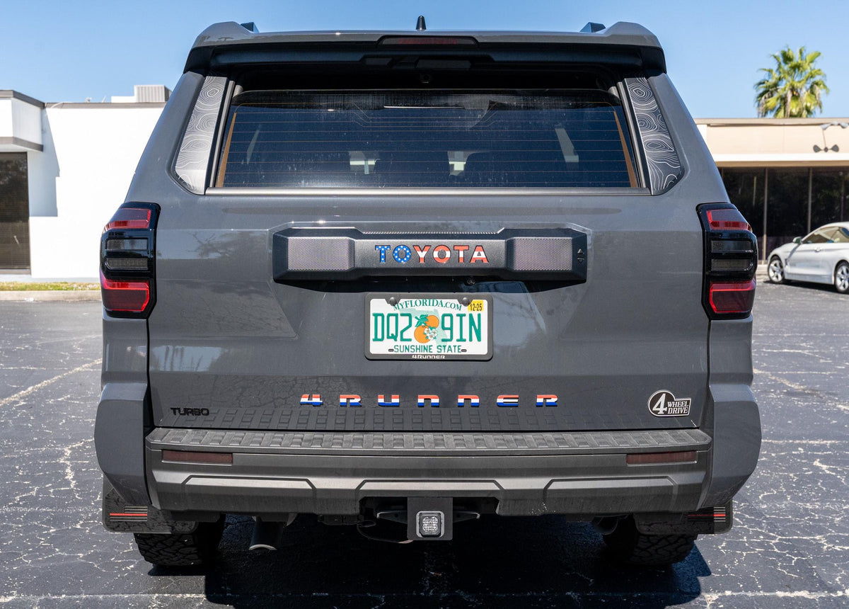 2025 Toyota 4Runner Topographic Rear Glass Trim Overlays Decals Stickers Graphics 6th Generation 2026