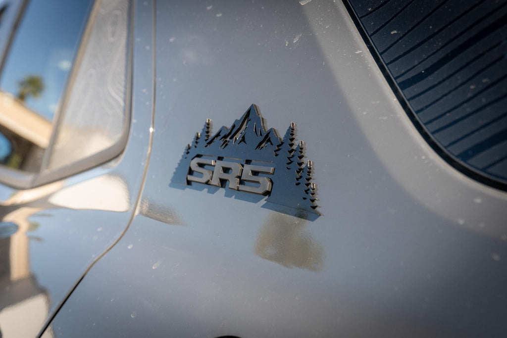 SR5 Black Acrylic Mountain Emblem V2 for 2025 Toyota 4Runner 6th Generation Pillars