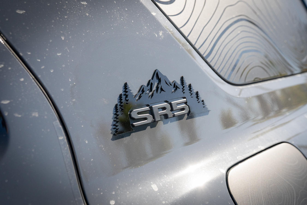 SR5 Black Acrylic Mountain Emblem V2 for 2025 Toyota 4Runner 6th Generation Pillars