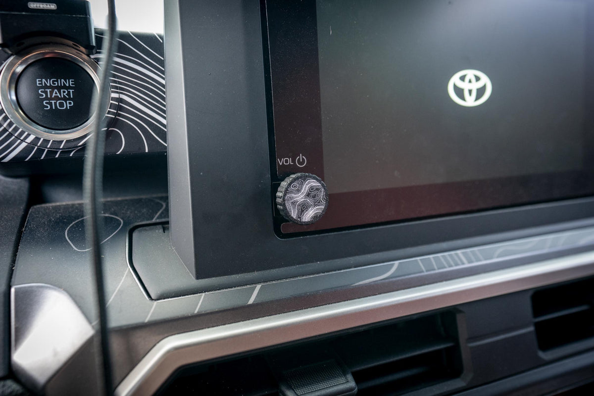 Custom Printed Radio Knob for 2024 Toyota Tacoma 8 Inch, 2025 Toyota 4Runner 8 Inch, 2024 Land Cruiser Interior Upgrade