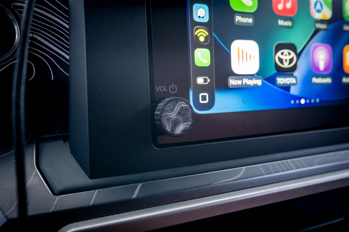 Custom Printed Radio Knob for 2024 Toyota Tacoma 8 Inch, 2025 Toyota 4Runner 8 Inch, 2024 Land Cruiser Interior Upgrade