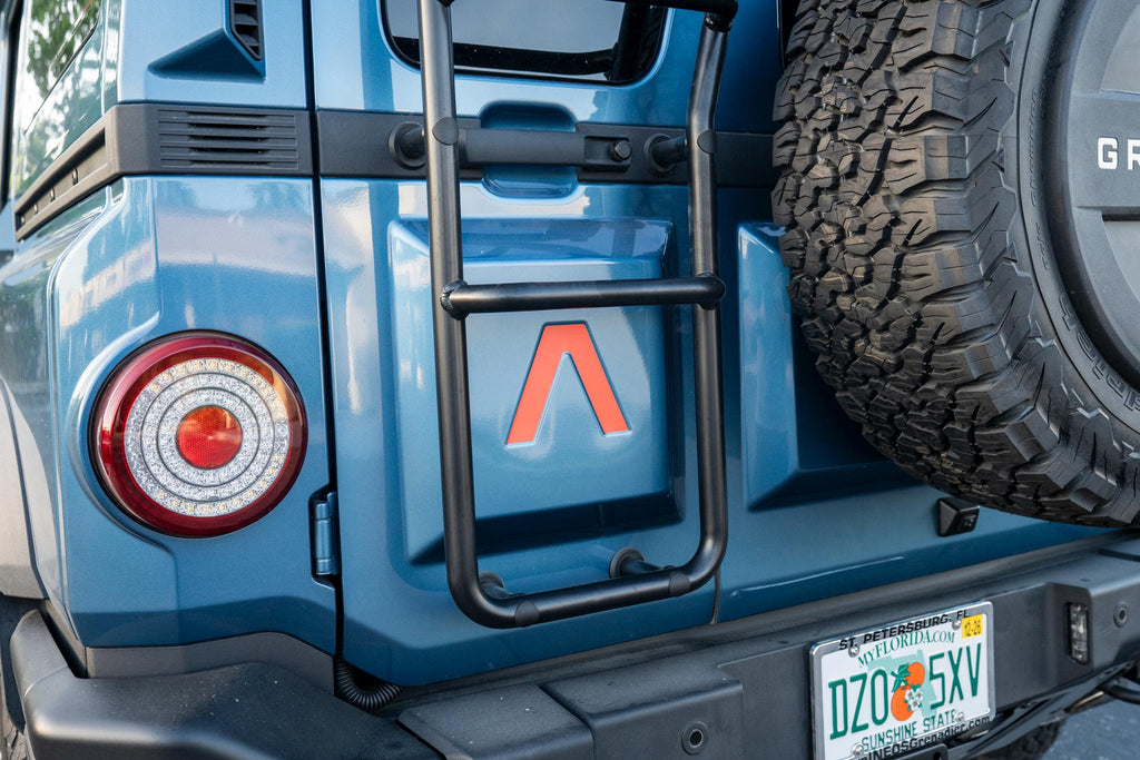 For INEOS Grenadier EMERGENCY Reflective Tailgate Lambda Logo Emblem Sticker Decal 2024 2025 2026