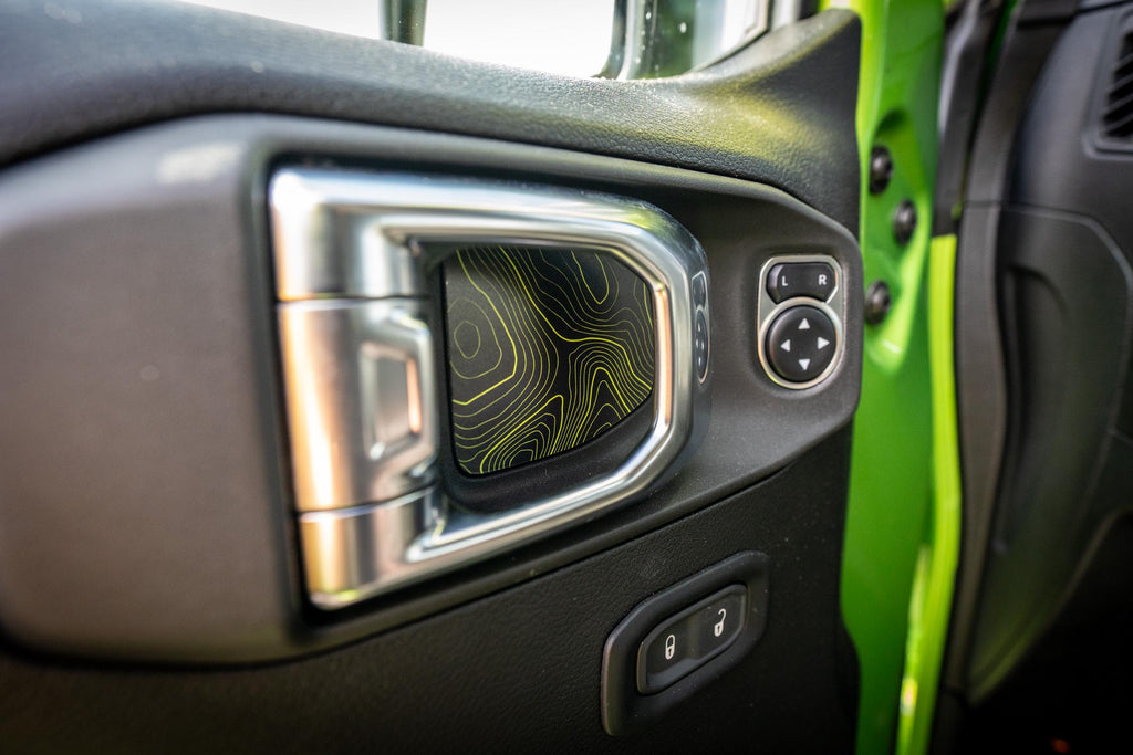 For Jeep Wrangler JL/Gladiator JT Topographic Interior Door Cup Overlay Protectors