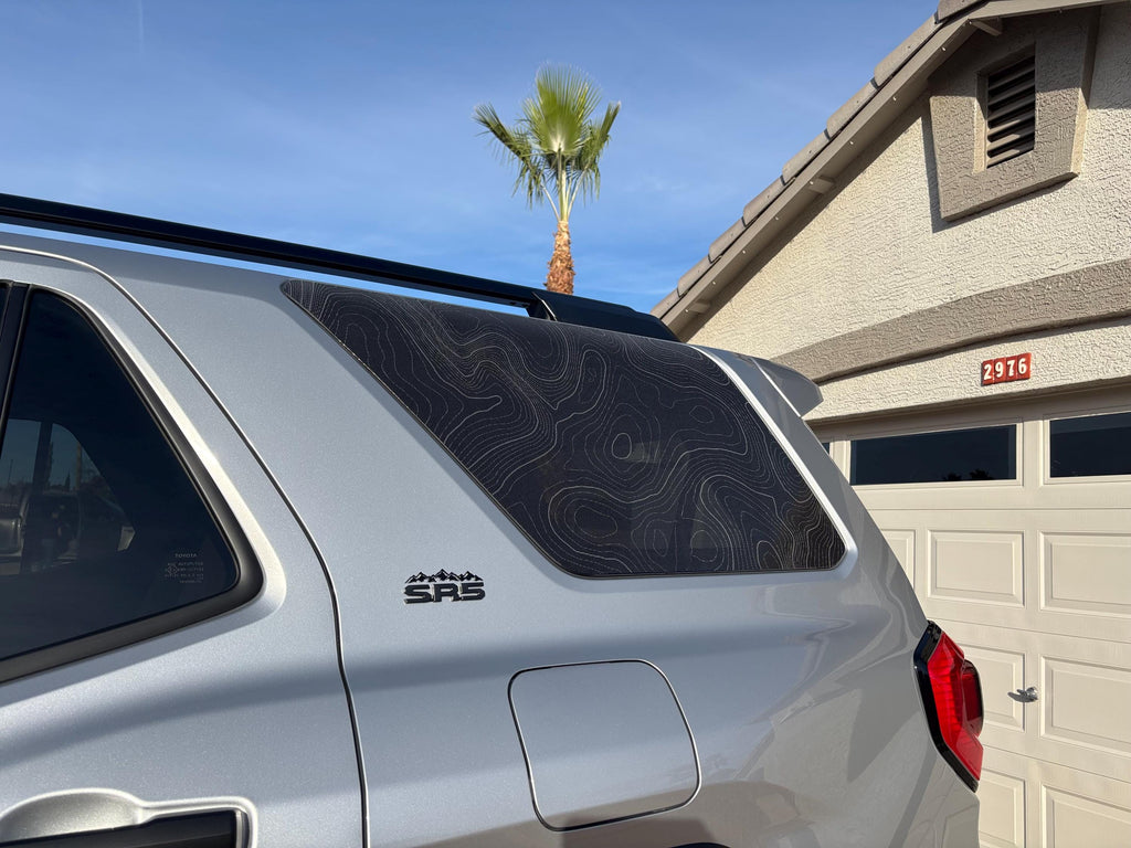 Black Acrylic Mountain Emblems for 2025 Toyota 4Runner 6th Generation Pillars 2024 Tacoma 4th Gen