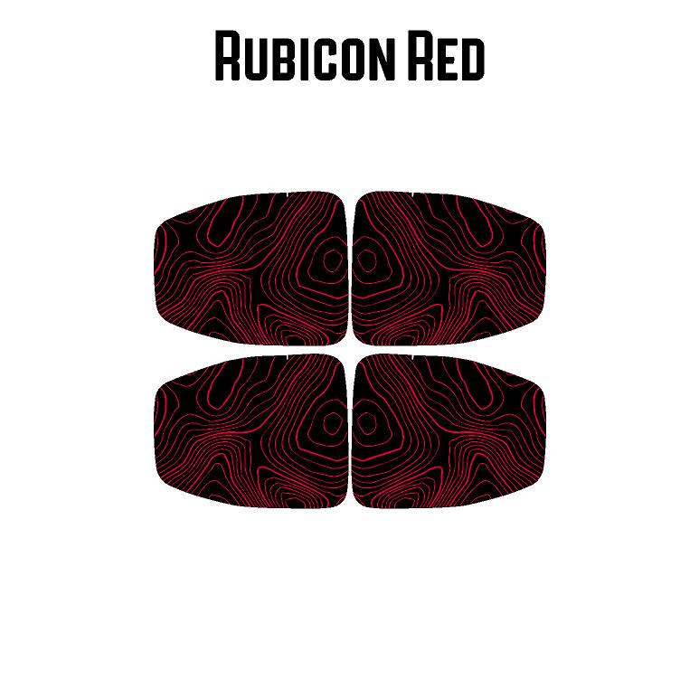 For Jeep Wrangler JL/Gladiator JT Topographic Interior Door Cup Overlay Protectors