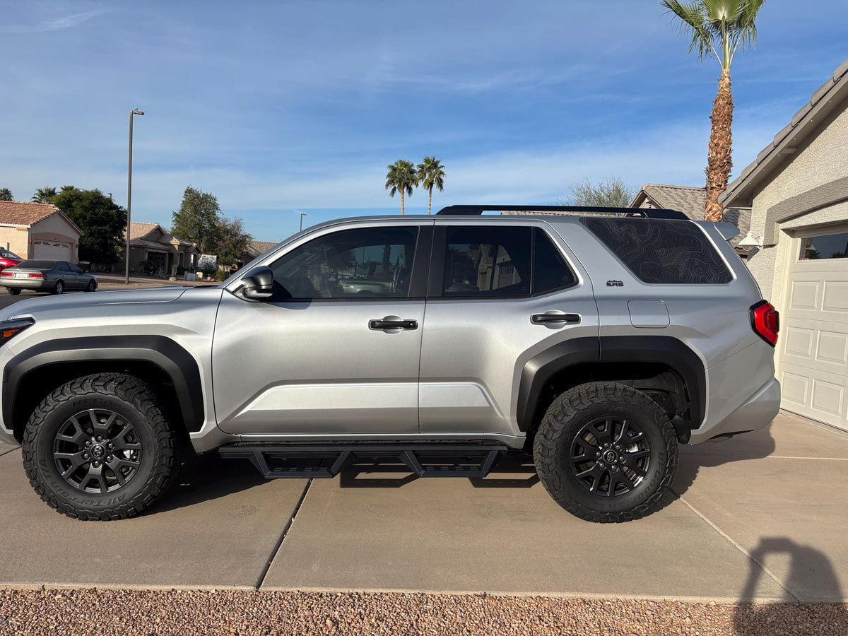 Black Acrylic Mountain Emblems for 2025 Toyota 4Runner 6th Generation Pillars 2024 Tacoma 4th Gen
