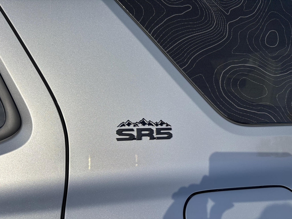 Black Acrylic Mountain Emblems for 2025 Toyota 4Runner 6th Generation Pillars 2024 Tacoma 4th Gen