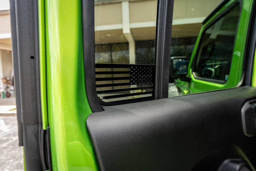 American Flag Rear Window Acrylic Emblem for 4 Door Jeep Wrangler JL JLU