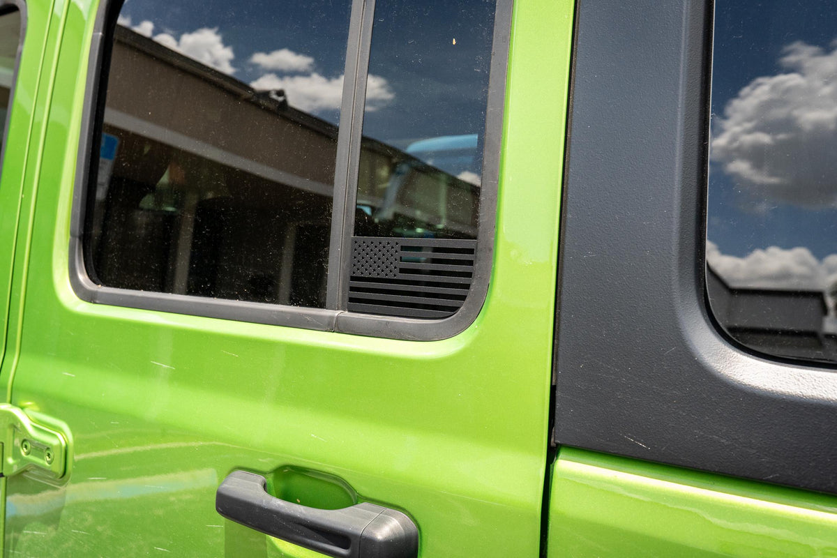 American Flag Rear Window Acrylic Emblem for 4 Door Jeep Wrangler JL JLU
