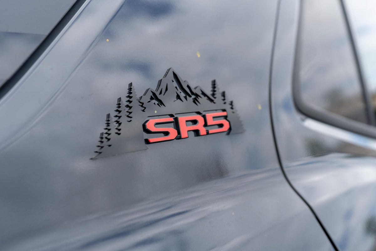 SR5 Emblem Overlays for 2025 Toyota 4Runner 6th Generation C Pillar Emblems